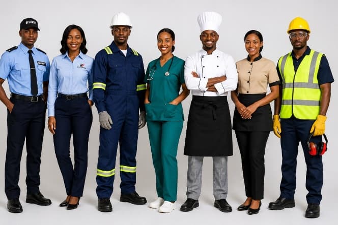Bali Fashions uniformed teams across security, corporate, industrial, healthcare and hospitality roles
